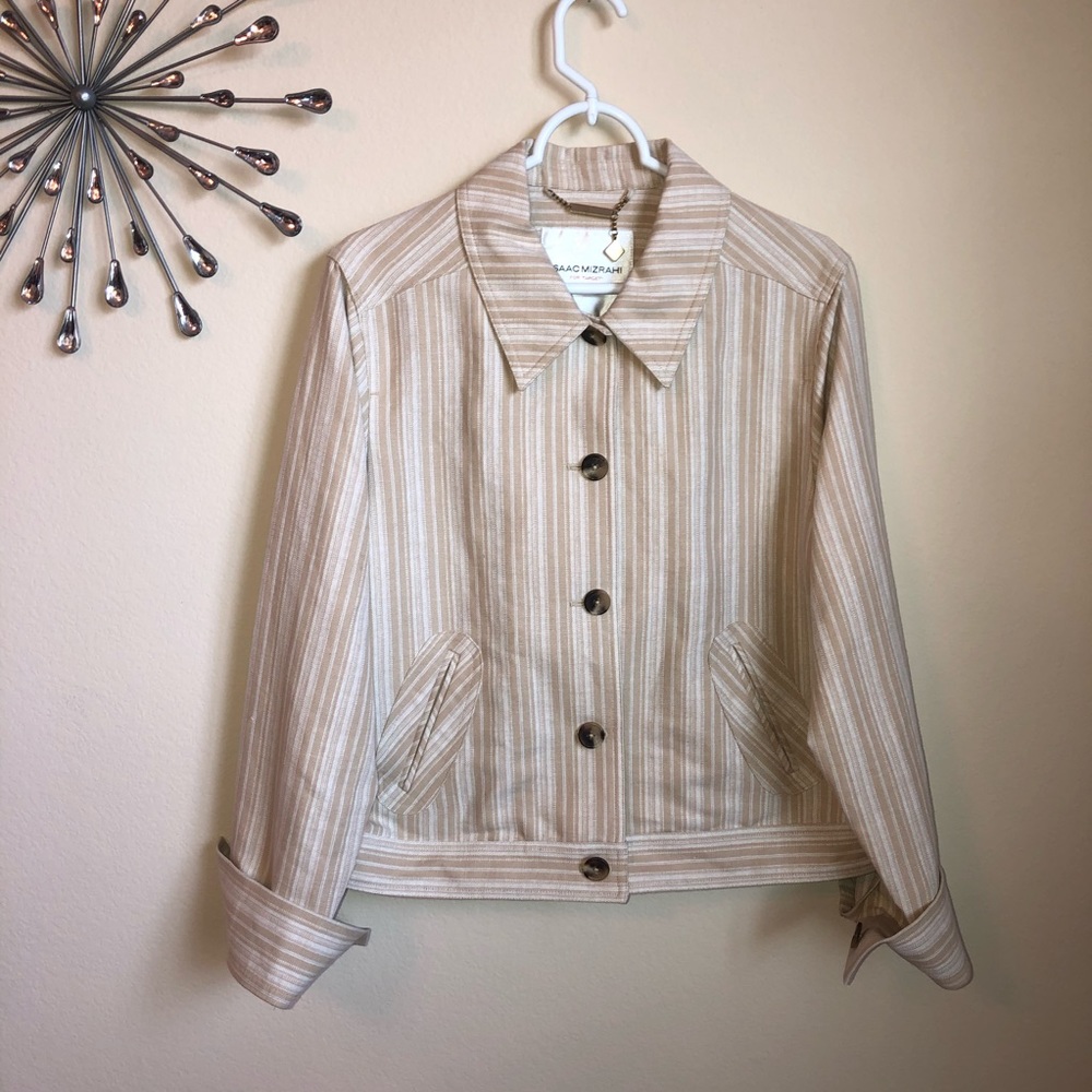 ISAAC MIZRAHI STRIPED JACKET XXL NWOT - Picture 5 of 7